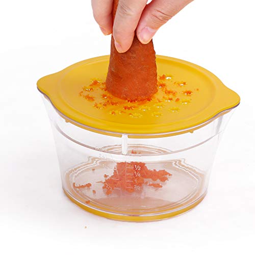 HouseHoo Lemon Squeezer Orange Juicer Manual Hand Lemon Juicer, Squeezer Anti-Slip Citrus Juicer Reamer Rotation Manual Juicer Press with Strainer and Container, Kitchen Juicer Tool