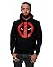 Marvel Men's Deadpool Clean Logo Hoodie XX-Large Black