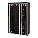 SONGMICS 43 Inch Portable Clothes Closet Wardrobe with Non-woven Fabric and Hanging Rod Quick and Easy to Assemble Brown ULSF007K