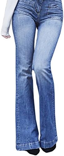 CNJFJ Women's Bell Bottom Jeans High Waist Denim Wide Leg Full Length Pants
