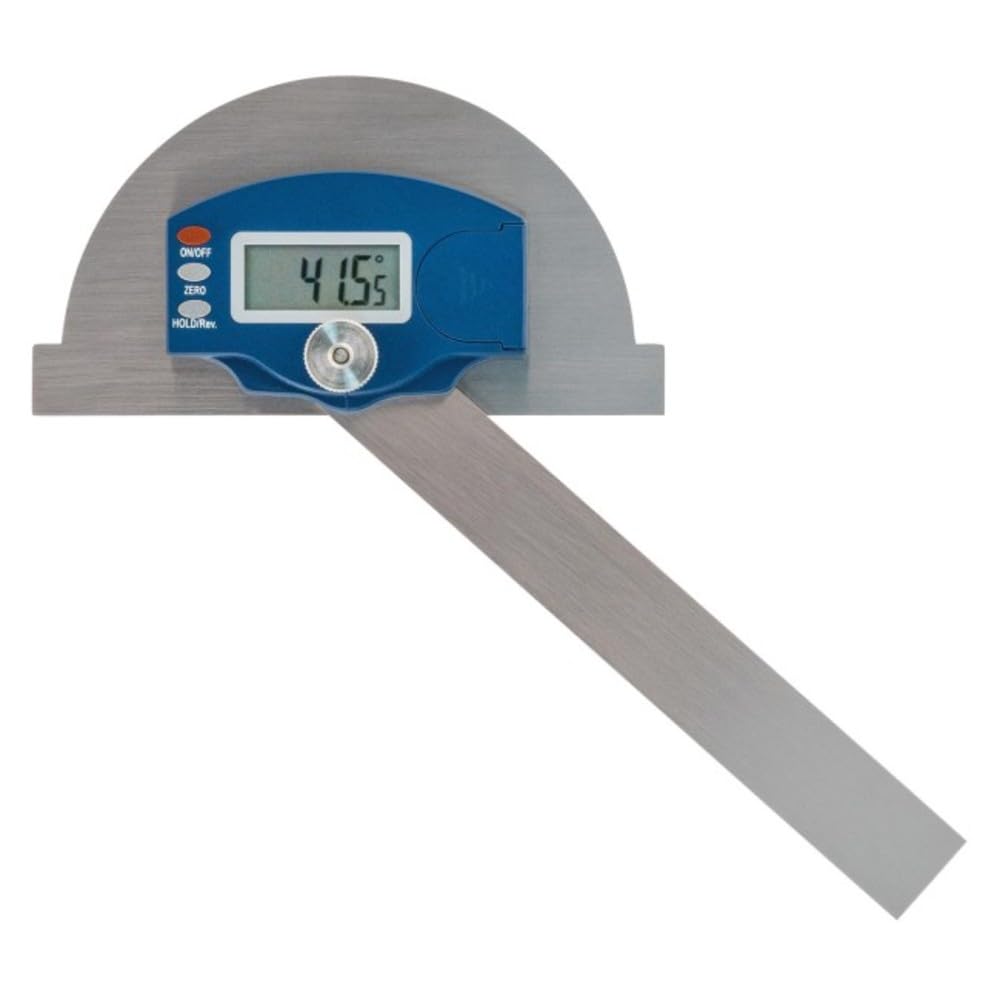 STEINLE Digital Protractor 120 x 150 mm Measuring Range: 180°, Reading: 0.05° Accuracy: ± 0.3°.