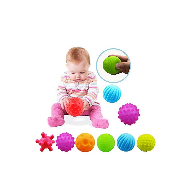ROHSCE Sensory Balls for Baby Sensory Baby Toys 6 to 12 Months for Toddlers 1-3, Bright Color Textured Multi Soft Ball…