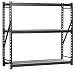 Sandusky Lee Muscle Rack ERZ772472WL3 Black Heavy Duty Steel Welded Storage Rack, 3 Shelves, 1,000 lb. Capacity per Shelf, 72" Height x 77" Width x 24" Depth, Pack of 1