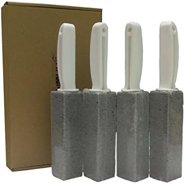 Cleaning Cleaner Household Pumice Toilet - Remover Bathroom Stone with Handle Cleaner Brush for Hard Water Residues Stain Rust（4Pack）