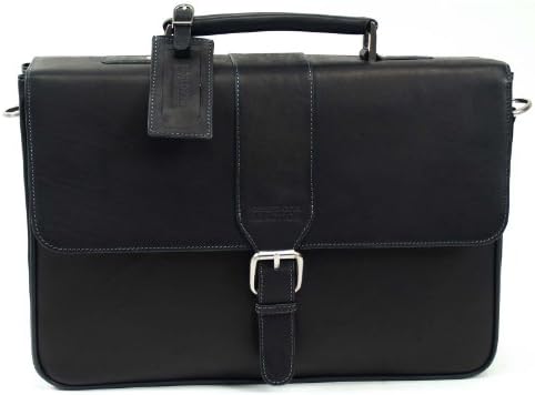 Kenneth Cole Reaction Double Gusset Flapover Portfolio/Computer Case in Black