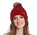Brook + Bay Pom Pom Beanie Winter Hat for Women - Faux Fur Pompom Warm, Thick & Chunky Soft Cable Knit Hats - Cute & Trendy Cold Weather Knitted Caps - Stylish & Trendy Snow & Ski Beanies for Ladies