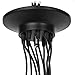 Fuloon Vintage Edison Multiple Ajustable DIY Ceiling Spider Lamp Light Pendant Lighting Chandelier Modern Chic Industrial Dining with Remote Control (10 Head Cable 180cm/70.9inch Each)