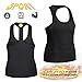 Junlan Men Workout Tank Top Vest Gym Shirt Weight Loss Waist Body Shaper Sauna Suit Slim Corset Compression Clothes