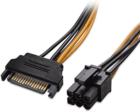Delock 82924 – Cavo Alimentazione SATA 15 Pin A 6 Pin PCI Express, 20 Cm, Nero/giallo, Per Schede Grafiche - 2