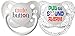 Ulubulu Expression Pacifier Set, Unisex, Mute Button and Pull to Sound Alarm, 0-6 Months