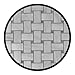 Carrara Marble Italian White Bianco Carrera Basketweave Mosaic Tile with Bardiglio Gray Dots Honed