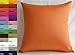 Aiking Home Solid Faux Silk Euro Sham/Pillow Cover, Zipper Closure, 26 by 26 Inches, Orange