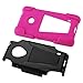 Reiko Silicon Case/Protector Cover for Nokia Lumia 520/521 - Non-Retail Packaging - Hot Pink/Black