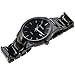 Readeel Black Case, Silver Hands, Round Bezel, Black Band Men Watch