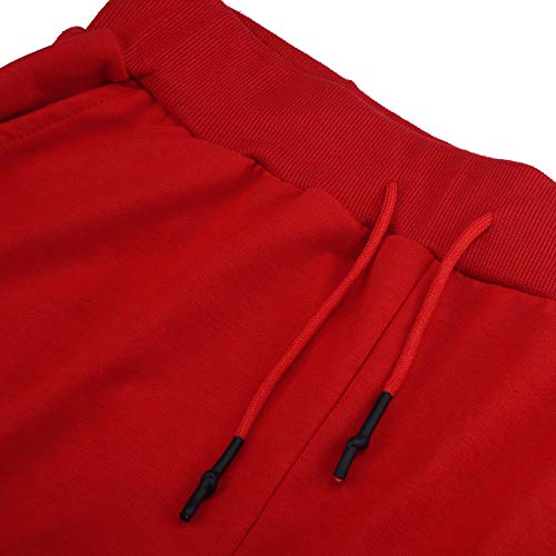 LISTHA Zipper Pocket Sports Pants Mens Personal Elastic Smallfoot Trousers Red - Thumbnail 5