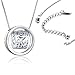 XZP Forever Love Cutout Circles Necklace Sterling Silver Plated Pendant Necklaces for Women