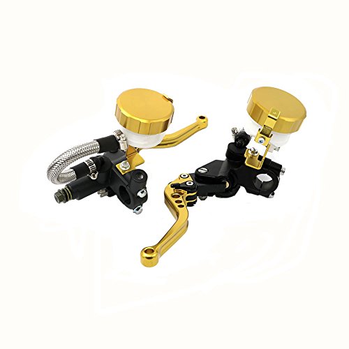 Motorcycle 7/8" Clutch Hydraulic Brake Levers Master Cylinder Oil Fluid Reservoir for Honda CB1000R 08-12 VFR750 91-97 VFR800 98-12 CBF1000 06-09 - Thumbnail 6