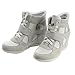 Women's Formal Wedge Hidden Heel Hook-Loop Suede Leather Fashion Sneakers