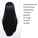 Andria Hair Lace Front Synthetic Wigs Long Straight Heat Resistant Hair Pre Plucked Wig with Baby Hair Bleached Knots for Women Black Hair 20