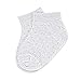OLABB Baby White Socks No Show Thin for Summer Ankle Socks 5 Pack, S 6-12 Months