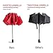 Fidus Inverted Reverse Sun&Rain Car Umbrella Large Windproof Travel UV Umbrella for Women Men - Auto Open Close(WineRed)