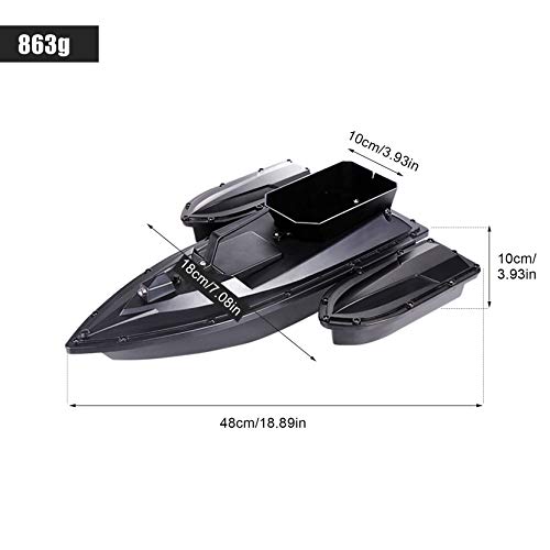 Hxsd Bateau D’appât De Pêche Rc Coque Entièrement Fermée 2 Moteurs Bateau De Nidification Simple Trémie D’amorce Amovible Bouée Indépendante Veilleuse Bateau Rc