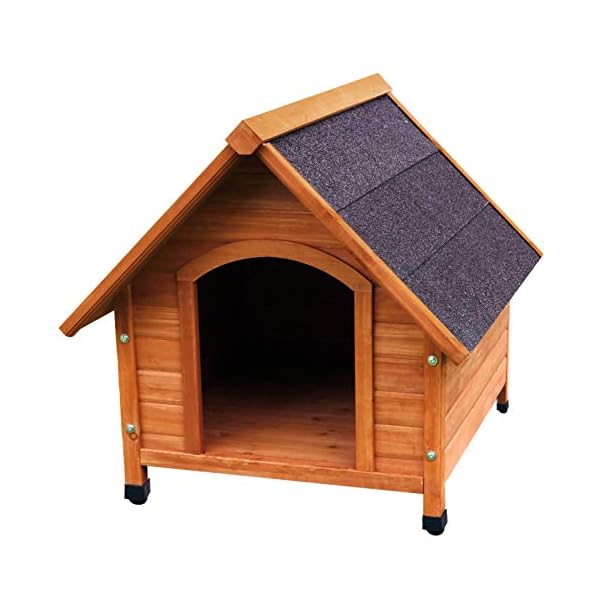 ROCKEVER Wood Dog Houses Outdoor Insulated Weatherproof Dog Houses