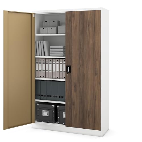 Jan Nowak Aktenschrank Bueroschrank Metall, abschliessbar, fuer 60 Ordner