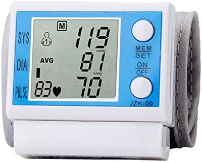 Yxbaby Digital Wrist Sphygmomanometer Blood Pressure Monitor Pulse Rate Detecting Large LCD Display Smart Pressure Auto-Increasing