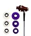 Symphonized NRG Premium Genuine Wood in-Ear Noise-isolating Headphones with Microphone (Purple)