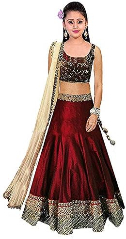 Nilkanth Fashion Girl's Bangalory Lengha Choli NF KLC 004 8 12 year