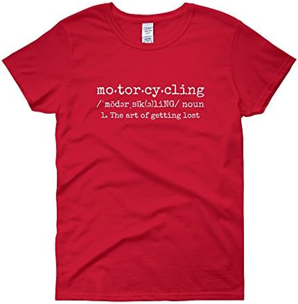 The Art of Getting Lost Motorcycling Short Sleeve Women's Tee, Front Only - Dark/White