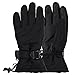 Urban Boundaries Womens Warm Winter Waterproof Thinsulate Snow Gloves (Black, Medium/Large)