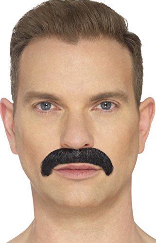 Adult Mens Fancy Party Horseshoe Moustache One Size Black