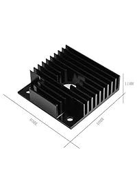 Accesorios de impresora 3D, disipador de calor Makerbot MK7 MK8, 1.575 x 1.575 x 0.433 in, disipador de calor de perfil de aluminio, impresora 3D, 4 piezas