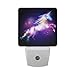 Naanle Set of 2 Magic Unicorn Stars Purple Auto Sensor LED Dusk to Dawn Night Light Plug in Indoor for Adults