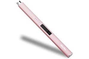 MeeToo Electric Candle Lighter Rechargeable Lighter Type-C - Gifts for Wife Men Women Nana, USB Plasma Arc Windproof Lighters for Candle Christmas Camping Kitchen (Rose Gold)