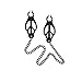 YiFeng Nipple Clamps Breast Clips w/Metal Chain Bondage Restraint Fetish
