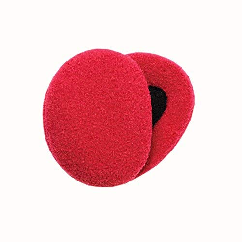 Sprigs Earbags Bandless Ear Warmers/Fleece Earmuffs with Thinsulate - Red, Medium