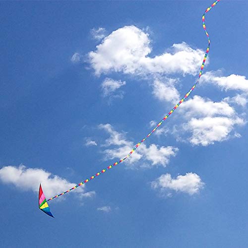 Kite Tail,Flat Ribbon Streamer Rainbow Multi Color (Rainbow), 49 Feet - Thumbnail 6