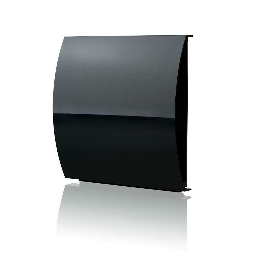 Fantronix 125 mm (5”) Black External Wall Vent Cover – Wind & Sound Reducing Baffle with Draft Exclusion for Extractor Fans & Heat Recovery