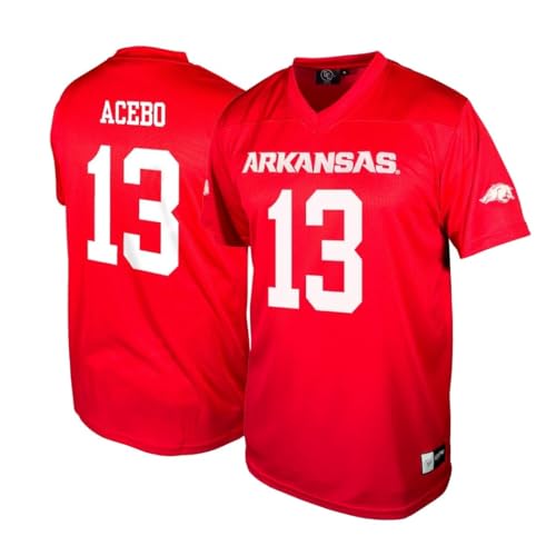 Genuine Collective Rykar Acebo - 13 Arkansas Razorbacks Nil Football Jersey, Red