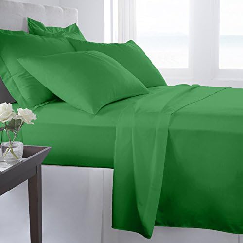 Supreme Super Soft 3 Piece Bed Sheet Set Deep Pocket Bedding - Twin Size Green