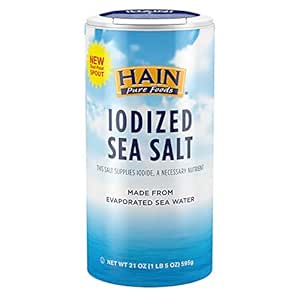Amazon.com : Hain Pure Foods Iodized Sea Salt, 21 Oz : Grocery ...