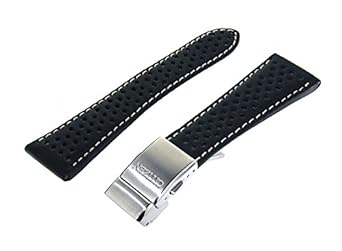 CITIZEN Original Ersatzteil Lederband Uhrband für Promaster Sky 23mm AS4020, AS4050, AS4030, AS4035, JY8020, AS2020, AS2031, BJ7000, BJ7010 u.a.