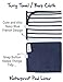 Baby-To-Love Waterproof Changing Pad Liners, Baby Boy Burp Cloth, Changing Table Pad (Blue Stripes, Bundle)