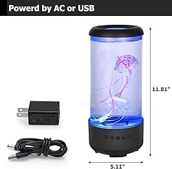 Cosney Jellyfish Lava Lamp with Bluetooth & White