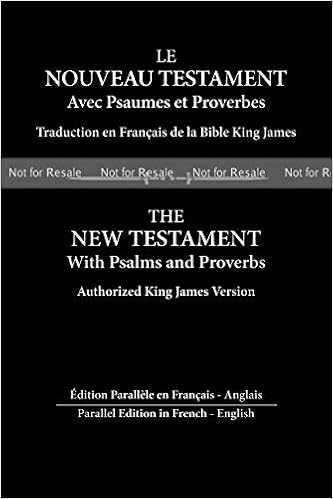 Proof Le Nouveau Testament Avec Psaumes Et Proverbes Edition