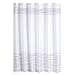 BUZIO Line Pattern Shower Curtain with 12 Curtain Hooks for Bathroom Waterproof, 72 x 72 Inches, White