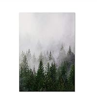 GUOXIN12 Nordic Decoration Forest Lanscape Wall Art Canvas Poster Print,Scandinavian Canvas Painting Decorative, Picture for Living Room HG36